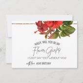 トロピカル ブリーズ 花嫁の花を飾る少女へのカードになります 招待状 (正面)