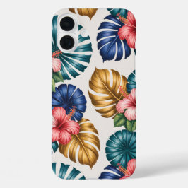トロピカル・ブルーム・バイブケース iPhone 16 PLUSケース