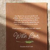 トロピカル ブルー ブラウン グリーン ハイビスカス エロープメント 招待状