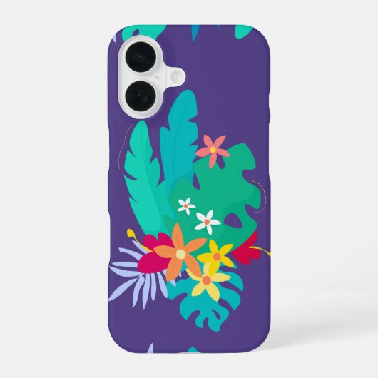 トロピカル・ブロッサム iPhone 16ケース (裏面)