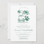 トロピカル プールサイド | 結婚式翌朝のブランチ 招待状 (正面)
