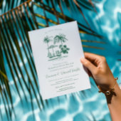 トロピカル プールサイド | 結婚式翌朝のブランチ 招待状