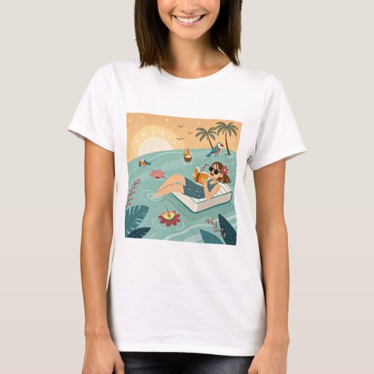 トロピカル・ページ・ターナー・ムード Tシャツ (正面)