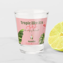 トロピカル ホット ピンク パームスプリングス ブライズメイド パーティー ショットグラス