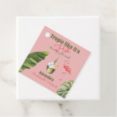 トロピカル ホット ピンク パームスプリングス ブライズメイド パーティー フェイバータグ (インサイチュ)