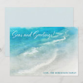 トロピカル ホリデー カード | コースト ビーチ クリスマス (正面/裏面)