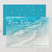 トロピカル ホリデー ビーチ | クリスマスまたはハヌカ シーズンカード (正面/裏面)