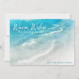 トロピカル ホリデー ビーチ | クリスマスまたはハヌカ シーズンカード