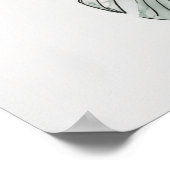 トロピカル ボタニカル ライン アート 壁画プリント ポスター (角)