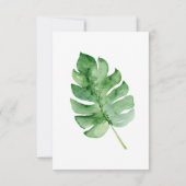 トロピカル ボタニカル 水彩画 RSVP 付属カード (裏面)