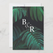 トロピカル ボタニック ウェディング インビテーション セット No.01 (裏面)