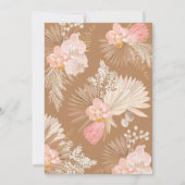 トロピカル ボーホー ベイビー シャワー 招待状 (裏面)