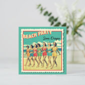 トロピカル ポストカード ビーチパーティー 招待状 (スタンド正面)