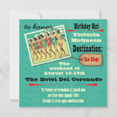 トロピカル ポストカード ビーチパーティー 招待状 (裏面)