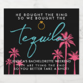 トロピカル・マイアミ・バチェロレッテ・ウィークエンド リキュールボトルラベル (シングルラベル)