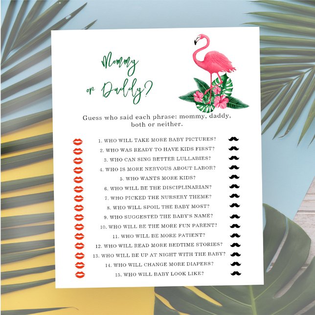 トロピカル – ママまたはパパの赤ちゃんシャワーゲーム (クリエイターアップロード済み)