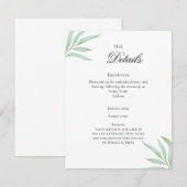 トロピカル ミニマリスト - 詳細 エンクロージャーカード (正面/裏面)