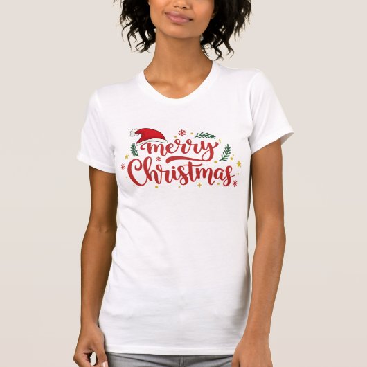 トロピカル メリークリスマス レディースTシャツ Tシャツ (正面)