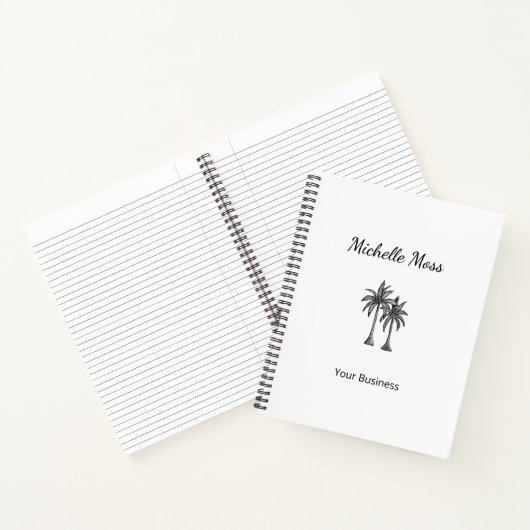 トロピカル モダン パーム ツリー シンプル ビーチ ノートブック (内部)