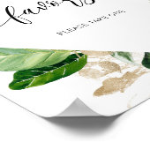 トロピカル モンステラのプレゼント、どうぞおひとつお取りください ポスター (角)