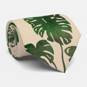 トロピカル モンステラの葉 ネクタイ (ロール)