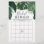 トロピカル モンステラ両面 ブライダルシャワー ゲーム (裏面)