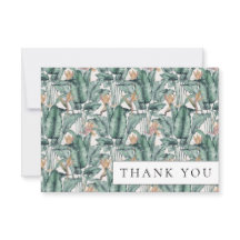 トロピカル モンステラ パームリーフ サンクスカード