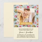 トロピカル ルアウ | フォトエンゲージメントパーティー 招待状 (正面/裏面)