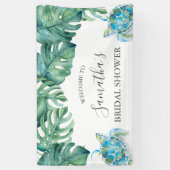 トロピカル ルアウ ブライダルシャワー サインズ 横断幕 (縦)