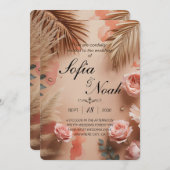 トロピカル ロマンス ブラッシュ 招待状 (正面/裏面)