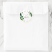 トロピカル ヴァリエイテッド グリーンのサンキュー ラウンドシール (バッグ)