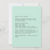 トロピカル ヴィンテージ パラダイス バイブス 招待状 (裏面)