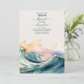 トロピカル ヴィンテージ ビーチ デスティネーション  ブライズシャワー 招待状 (スタンド正面)