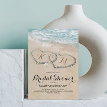 トロピカル ヴィンテージ ビーチ ハート ブライダル シャワー