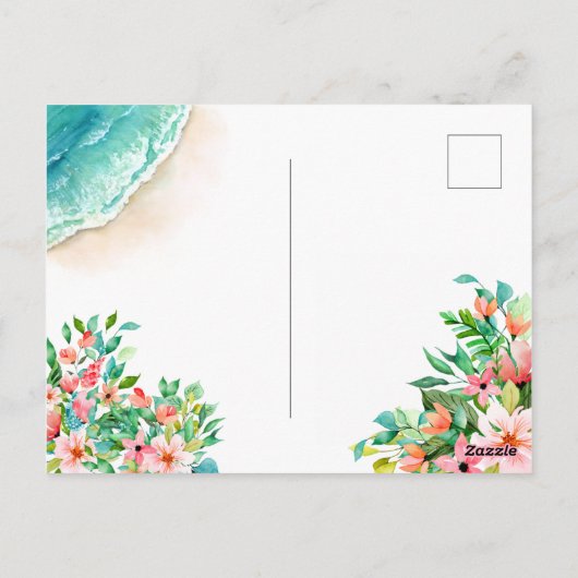 トロピカル 引越しました 住所変更のお知らせ ポストカード (裏面)