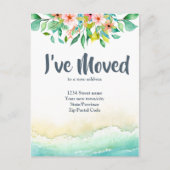 トロピカル 引越しました 住所変更のお知らせ ポストカード (正面)