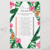 トロピカル – 彼は彼女はブライダルシャワーゲームと言った (正面)