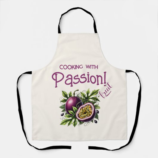 トロピカル「料理とパッションフルーツ」 エプロン (正面)