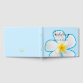 トロピカル、白プルメリアオンブルー、フローラ結婚、 ゲストブック (全面)