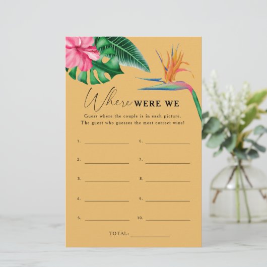 トロピカル – 私たちはブライダルシャワーゲーム (スタンド正面)