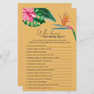 トロピカル – 誰が花嫁のゲームを知っ最高のている