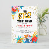 トロピカル 'I DO BBQ' カップルシャワー 招待状 (スタンド正面)