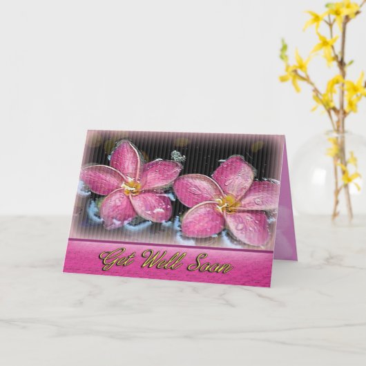 トロピカルGet Well Card カード (黄色い花)