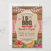 トロピカルI do BBQ invitation.婚約パーティー 招待状 (正面)