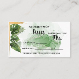 トロピカルNo.No. Mrs. Shawer Game Cardのキス数 プレイスカード