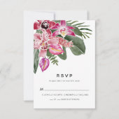 トロピカルRSVPカード 出欠カード (正面)