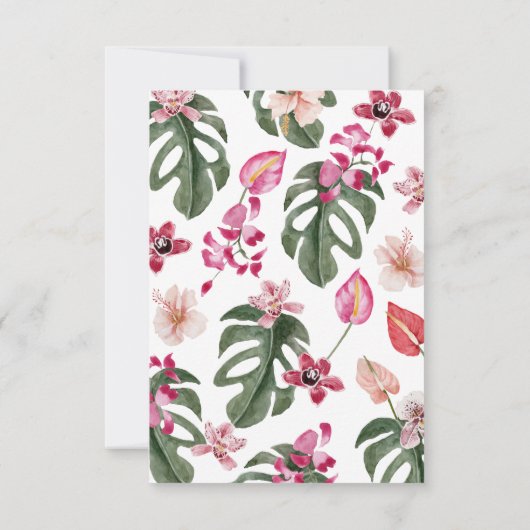 トロピカルRSVPカード 出欠カード (裏面)