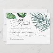 トロピカルRSVP結婚式招待状 招待状 (正面)