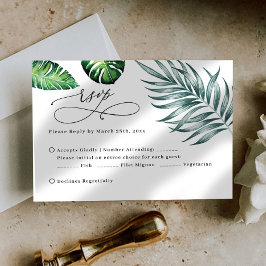 トロピカルRSVP結婚式招待状 招待状