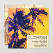 *~*トロピカルRSVP QR AP13 PHOTO Palms 結婚'Invi 招待状 (正面/裏面)